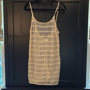 Target Wild Fable Cream Crochet Swim Cover-Up